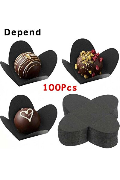 Generic 100Pcs Black Cupcake Liners, Mini Truffle Wrappers Paper, Black Cups ...
