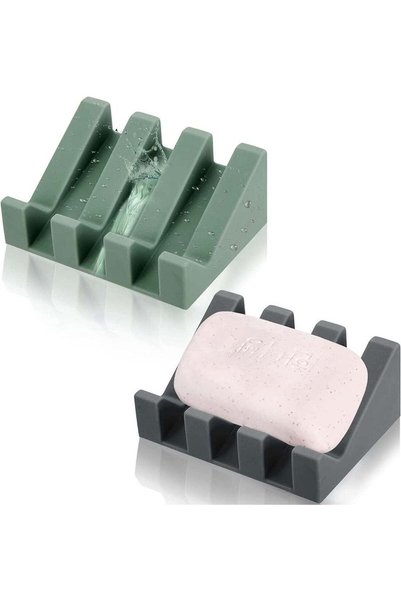 Generic Silicone Soap Dish, Self Draining Soap Dish, Shower Waterfall Bar Soa...