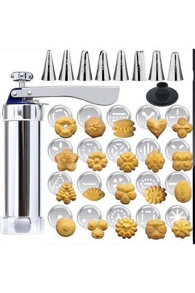 Generic Cookie Press Set Stainless Steel Kitchen Press for Noodles and Snacks...