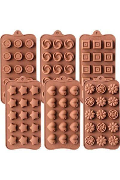Generic 6 Pack Chocolate Molds Candy Molds Silicone, Food-Grade Non-Stick Jel...