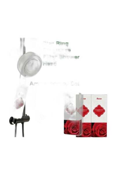 Generic Rose Vitamin C Shower Head and Filter Set Bundle