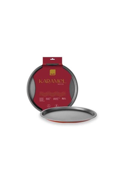 Generic Karamel Round Pizza Tray 32cm, Nonstick Carbon Steel Pizza Pan, Scrat...
