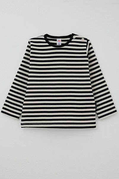 Breeze Baby Boy Long Sleeve T-Shirt with Patches and Stripes, 9 Months - 3 Ye...