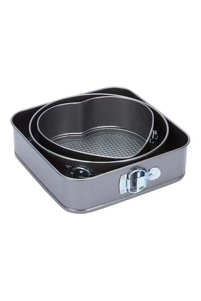 Generic 3-Piece Crystal Baking Pan Set Black Standard