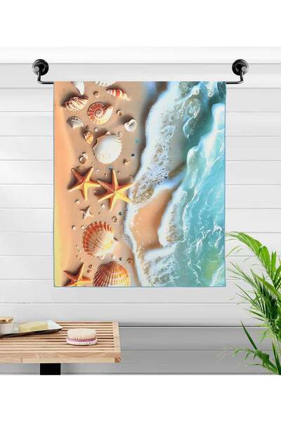Generic Premium 3D Printed Microfiber Beach Towel – Vivid Ocean Shell & Starf...