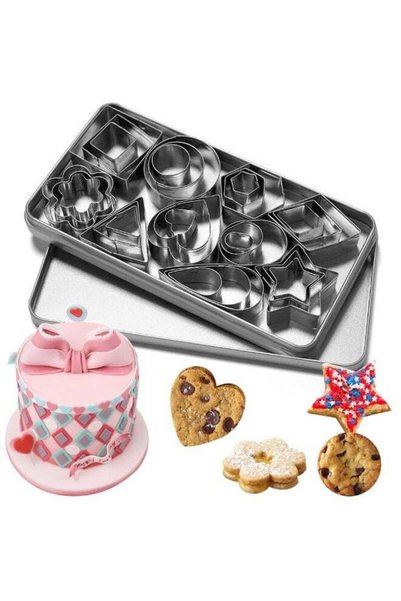 Generic 30 PCS Cookie Cutters Set, Metal Cookie Cutters, Stainless Steel Star...