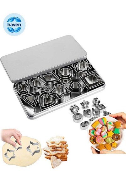 Generic 30 PCS Mini Cookie Cutter Set with Box, Stainless Steel Cookie Cutter...
