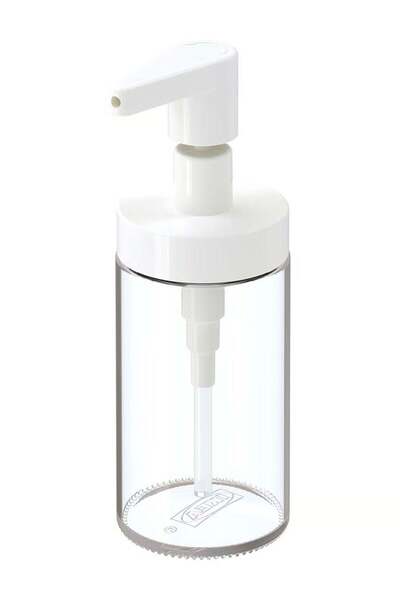 Generic Duravel Clear Glass Foaming Soap Dispenser Bottle with White Pump, Re...