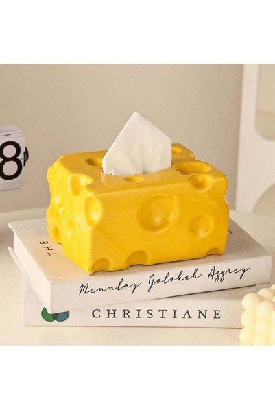 Generic Creamy Cheese Style Tissue Box - Creative Luxury Tissue Holder for Li...