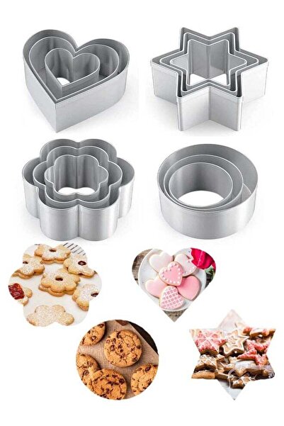 Generic 12 PCS Cookie Cutter Set, Stainless Steel Biscuit Cutters with Star, ...