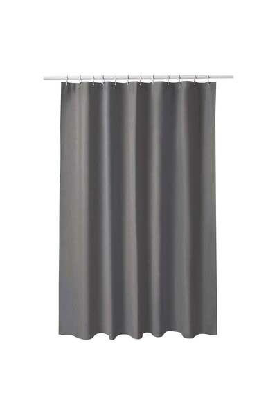Generic Shower Curtain, Grey, 180x200 cm, EVA Plastic, Water-Repellent
