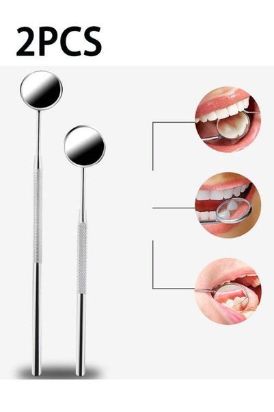 Generic 2PCS Stainless Steel Dental Oral Mirror for Teeth Examination - Oral ...
