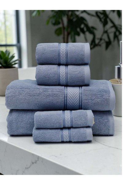 Generic Baltic Linen - 6 Pcs Towel Set, Amani Touch, 100% Cotton, 550 GSM, BL...