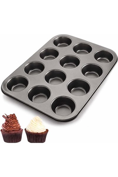 Generic Non-Stick Carbon Steel Muffin Pans - Pair Of Cupcake Cookie Sheet Pan...