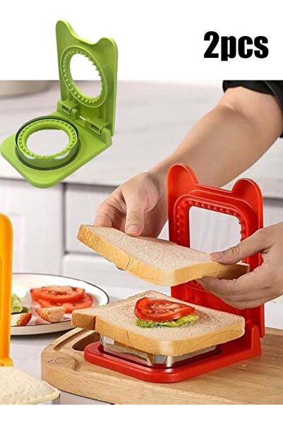 Generic 2 Pcs Kids Sandwich Cutter Set - Uncrustables Maker with Bread Sealer...