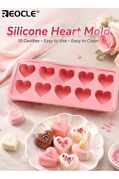 Generic Heart Shape Silicone Ice Tray with FCM Certification & Multi-Use Desi...