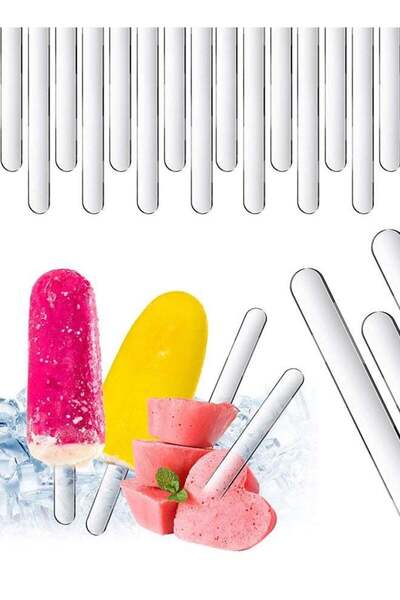Generic 20pcs Acrylic Reusable Cakesicle Sticks, 4.5 Inch, Clear, for Ice Cre...