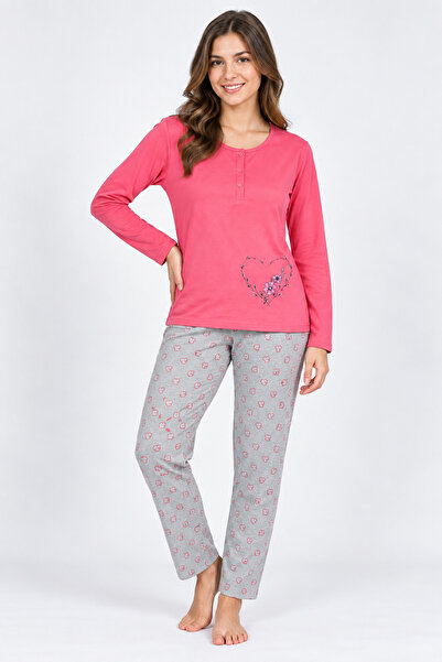 Serena Pijama damă big size din bumbac mânecă și pantaloni lungi