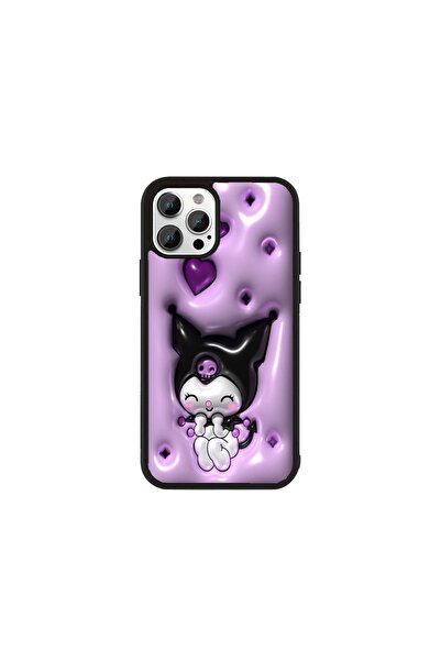 Generic Brand Husa Premium iPhone 11 Pro Kuromi - Model Kuromi Purple Hearts