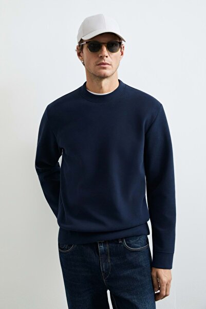 Lufian 112030194 Logan Erkek Sweatshirt LACİVERT