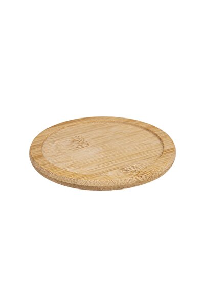 Secret de Gourmet Set de 6 suporturi rotunde pentru căni și oale, din bambus, cu suport de depozitare, Culoare