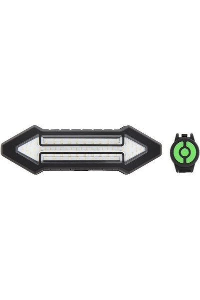 TNB URBAN MOOV Bike Directional LED Light Indicator Remote Control Weather Resistant Various Lighting Modes: Left/Right/SOS 120 Lumens 800mah Lithium Ion Battery ABS and Polystyrene (Directional LED)