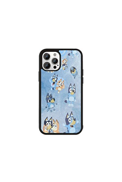 Generic Brand Husa Premium iPhone 12 Pro Max Bluey - Model Bluey Happy Moments
