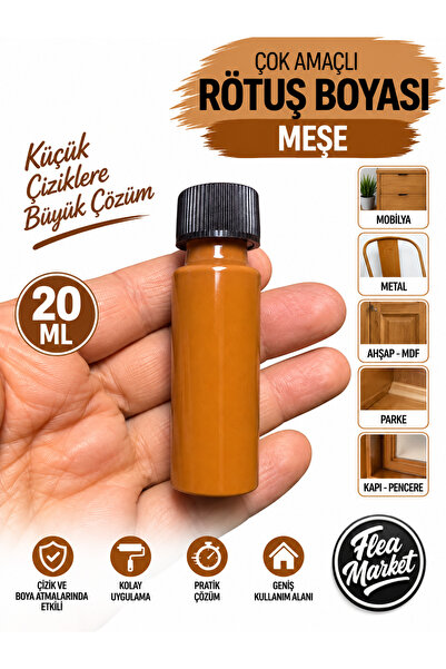 Flea Market MEŞE RENGİ Çok amaçlı Akrilik Rötuş Boyası- Ahşap , Metal , Fayan...