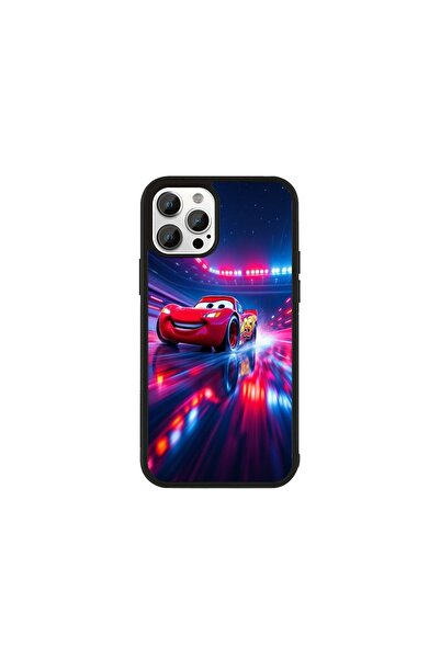 Generic Brand Husa Premium iPhone 11 Pro McQueen - Mașini Model Pistă de Neon