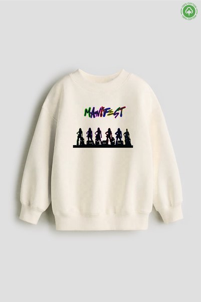Generic Brand Manifest Group Printed Girls' Sweatshirt 4-14 Years
