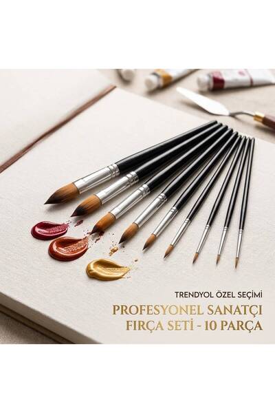 Profesyonel Sanatçı Fırça Seti - 10 Parça (1 Ve 10 Arası)