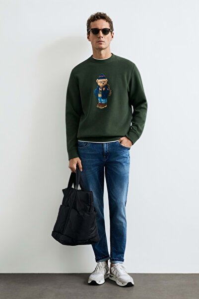 Lufian 112030201 Mıles Erkek Sweatshirt YEŞİL