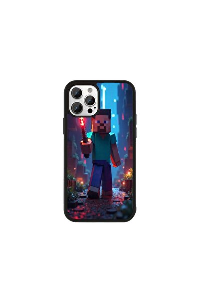Generic Brand Husa Premium iPhone 12 / 12 Pro Minecraft - Model Redstone Torc...