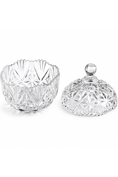 PUFO Mini borcan de sticlă pentru petreceri, recipient decorativ cu capac pentru bomboane, praline, zahăr, bijuterii, rotund, 80 ml