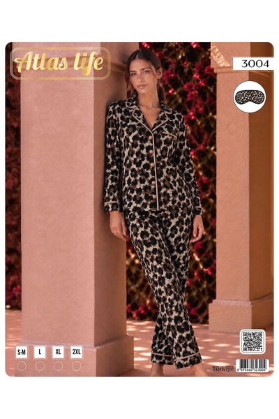 Leopar pijama takımı