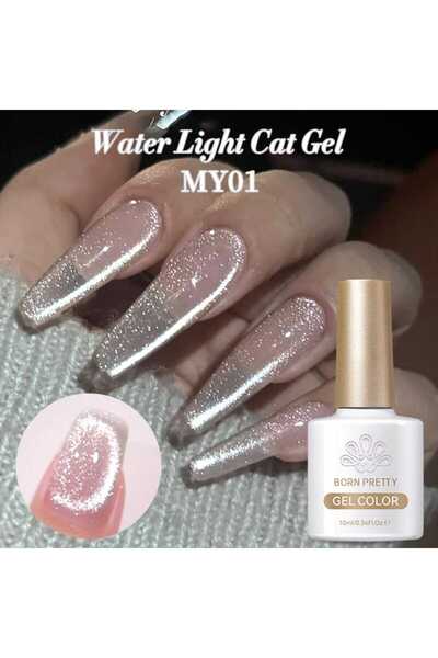 Born Pretty Water Light Cat Magnetic Gel/Su Işıltılı Kedi Gözü Kalıcı Oje(MY0...