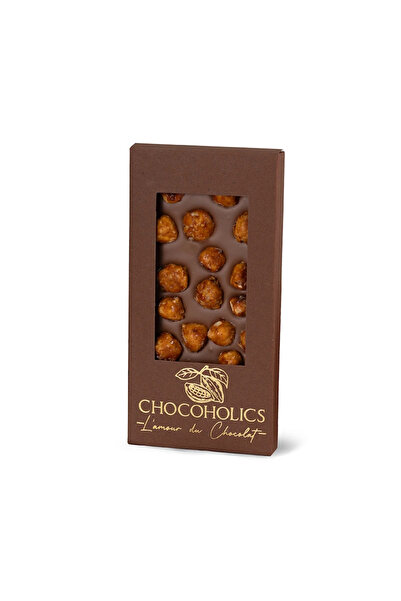 CHOCOHOLICS Baton de ciocolată cu lapte cu alune caramelizate
