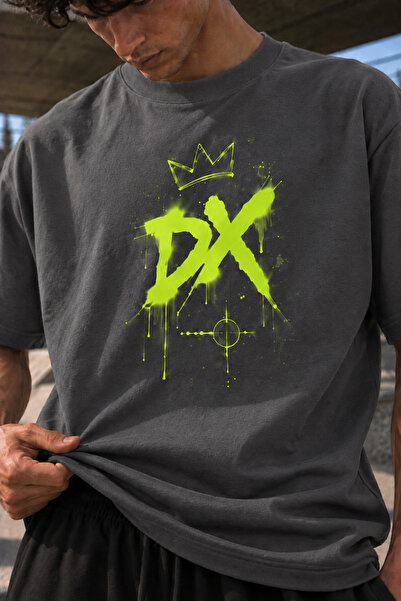 DAXİS Sportwear Company Men's Neon Printed T-Shirt Oversize Streetwear Daily ...
