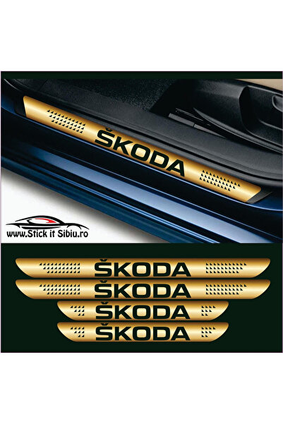 StickITsibiu Σετ Προστατευτικών Μαρσπιέ Πόρτας για Skoda-Μοντέλο 6 - Αυτοκόλλ...