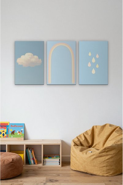 ZURİ DESİGN Minimalni oblak i duga set od 3 komada