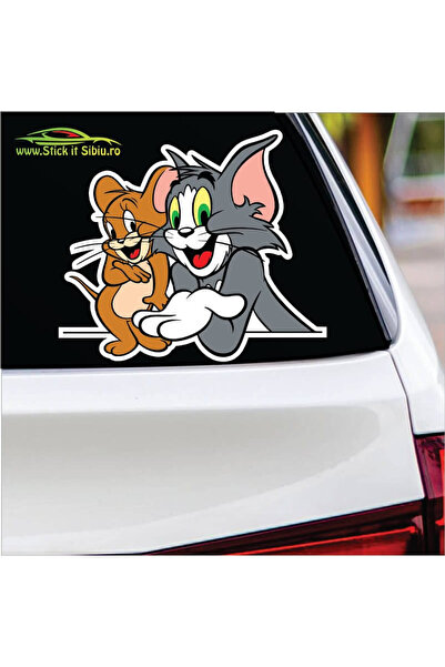 StickITsibiu Tom & Jerry - Cei mai buni prieteni - Model 1 - Autocolant Auto-...