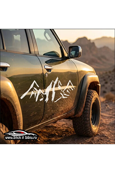 StickITsibiu Autocolant Off-Road 44 - Munți Clasici - SET - Ambele Parte - Au...