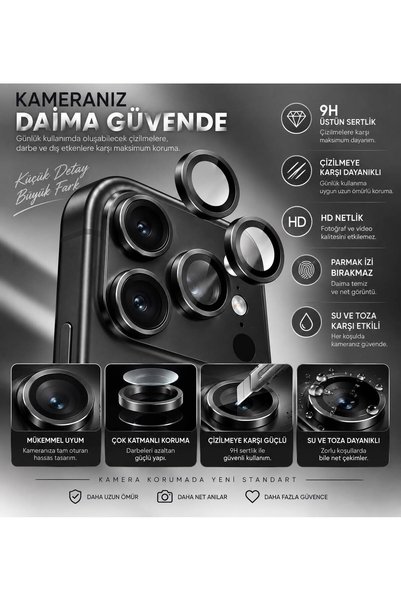 OLEA AKSESUAR iPhone 18 Pro/ 18 Pro Max Compatible Camera Lens Protector High Quality Sapphire Lens