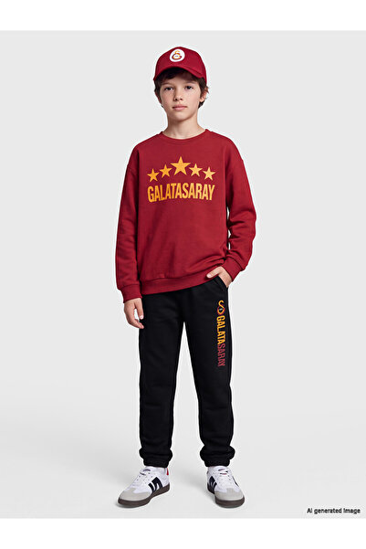 LC Waikiki Peak New Season Red Printed Boys' Tracksuit Set