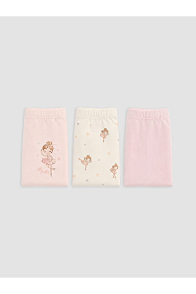 LC Waikiki Peak New Season Ecru Girls' 3-Piece Boxer Set