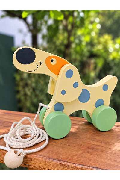tnyminywood köpekcik ip çekmeli ahşap oyuncak dekor oyuncak bebek oyuncak beb...