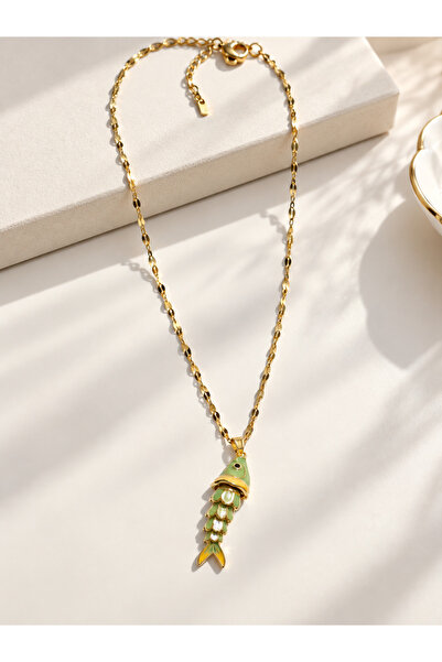 Bluw Jewelry قلادة على شكل سمكة مارينا