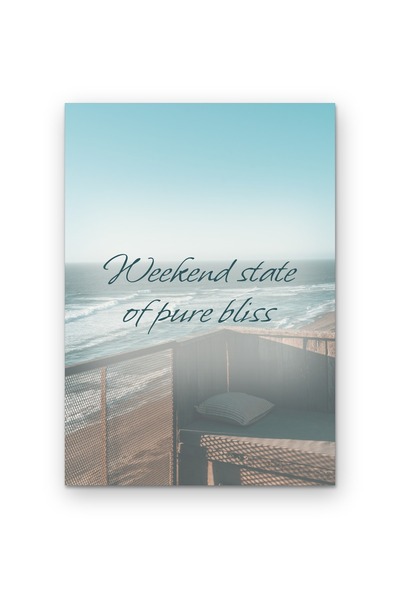 OEM Poster decorativ Weekend stare de fericire pura, design minimalist, Carto...