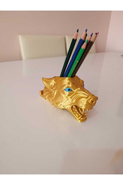 Moldream Wolf Figured Phone Holder Pen Holder Decorative Desktop Phone Stand ...