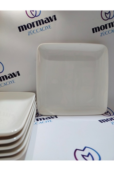 Güral Porselen Mi̇ra 6 Pieces 19 cm Cake Plate